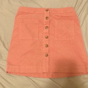 Pink, salmon, bubblegum pink, hot pink, button line on front,2 big front pockets